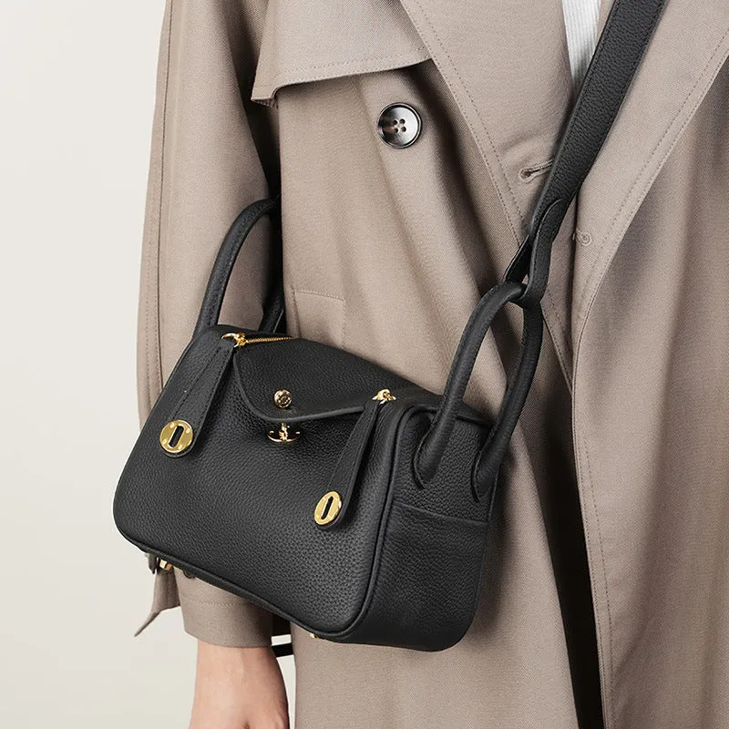 Large popular new women's bag lindy bag leather shoulder messenger bag pillow bag versatile lindy bag doctor