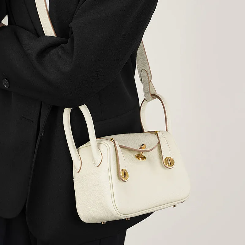 Large popular new women's bag lindy bag leather shoulder messenger bag pillow bag versatile lindy bag doctor