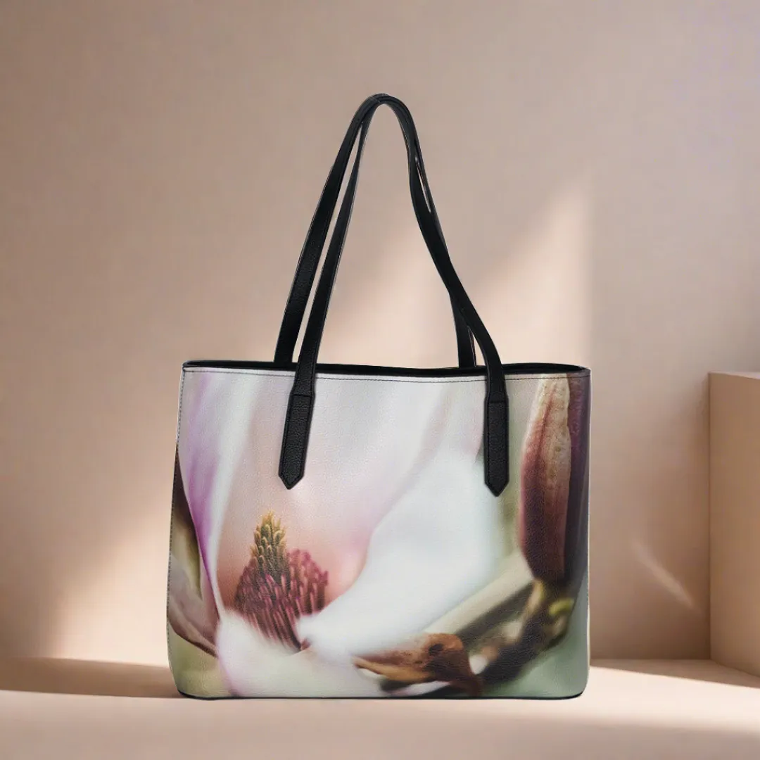 Magnolia Faux Leather Handbag