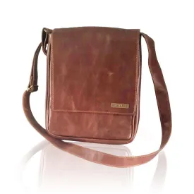 MIRELLE Genuine Leather Tablet Messenger Bag