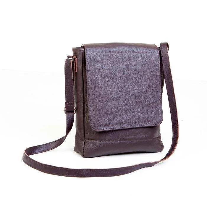 MIRELLE Genuine Leather Tablet Messenger Bag