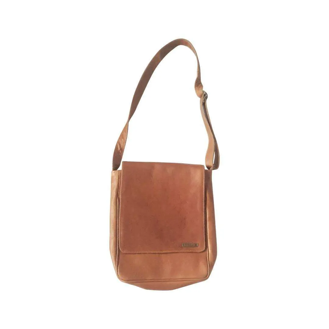 MIRELLE Genuine Leather Tablet Messenger Bag