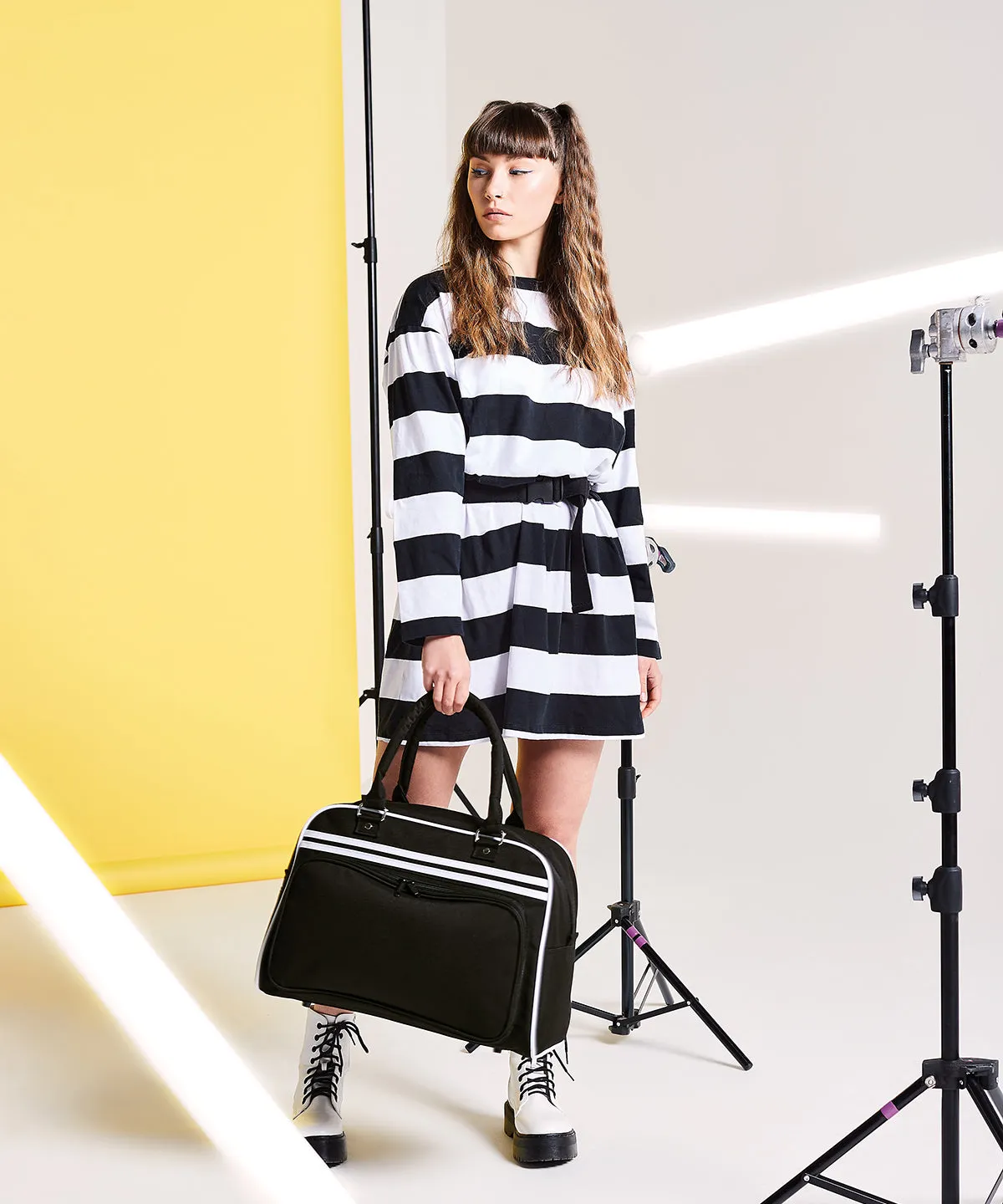 Retro bowling bag | French Navy/White