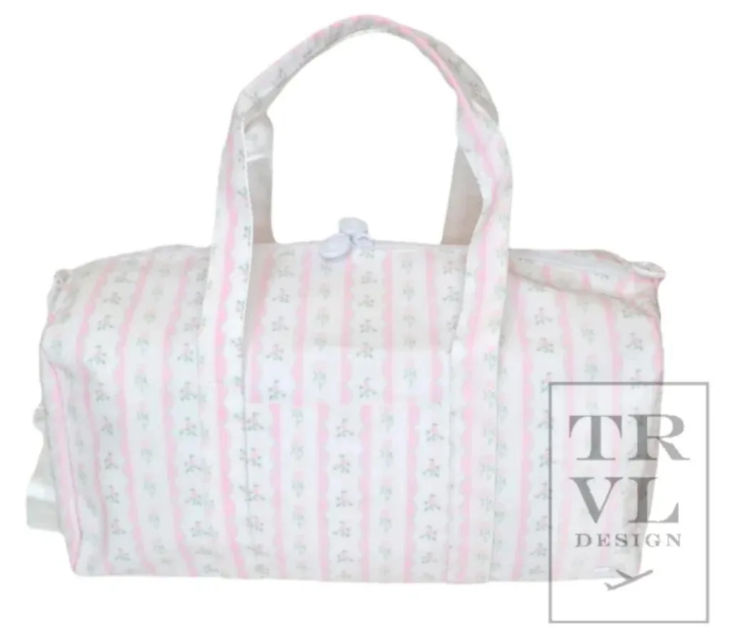 Ribbon Floral Weekender Duffle Bag