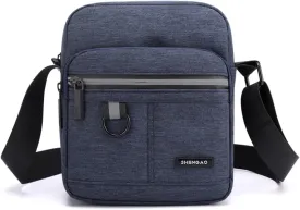 Small Canvas Crossbody Bag for Men,Small Shoulder Bag, Mini Messenger Bag for Cell Phone, Portable mobile phone coin bag