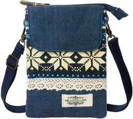 Small Crossbody Bag for Women Mobile Phone Purse National Pattern Shoulder Bag Handbags Coin Pouch for Women