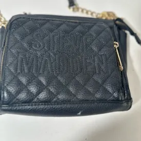 Steve Madden Black Quilted Crossbody with Chain Strap