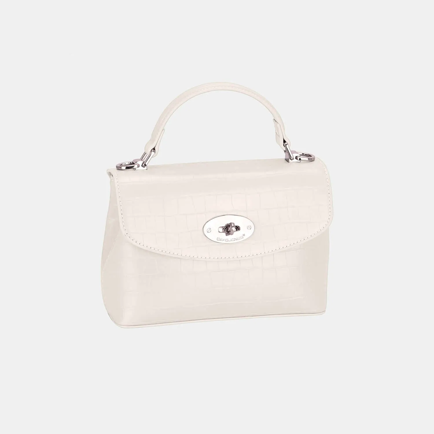 Stylish David Jones Texture PU Leather Handbag - Ferris Deals