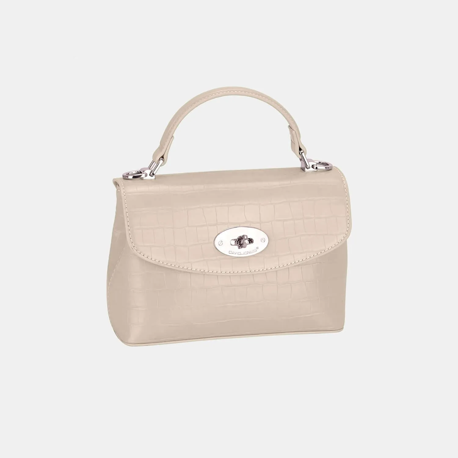 Stylish David Jones Texture PU Leather Handbag - Ferris Deals