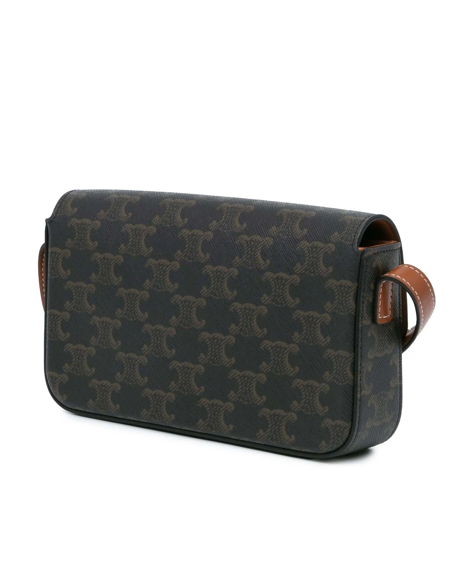 Triomphe Coated Canvas Shoulder Bag with Adjustable Strap