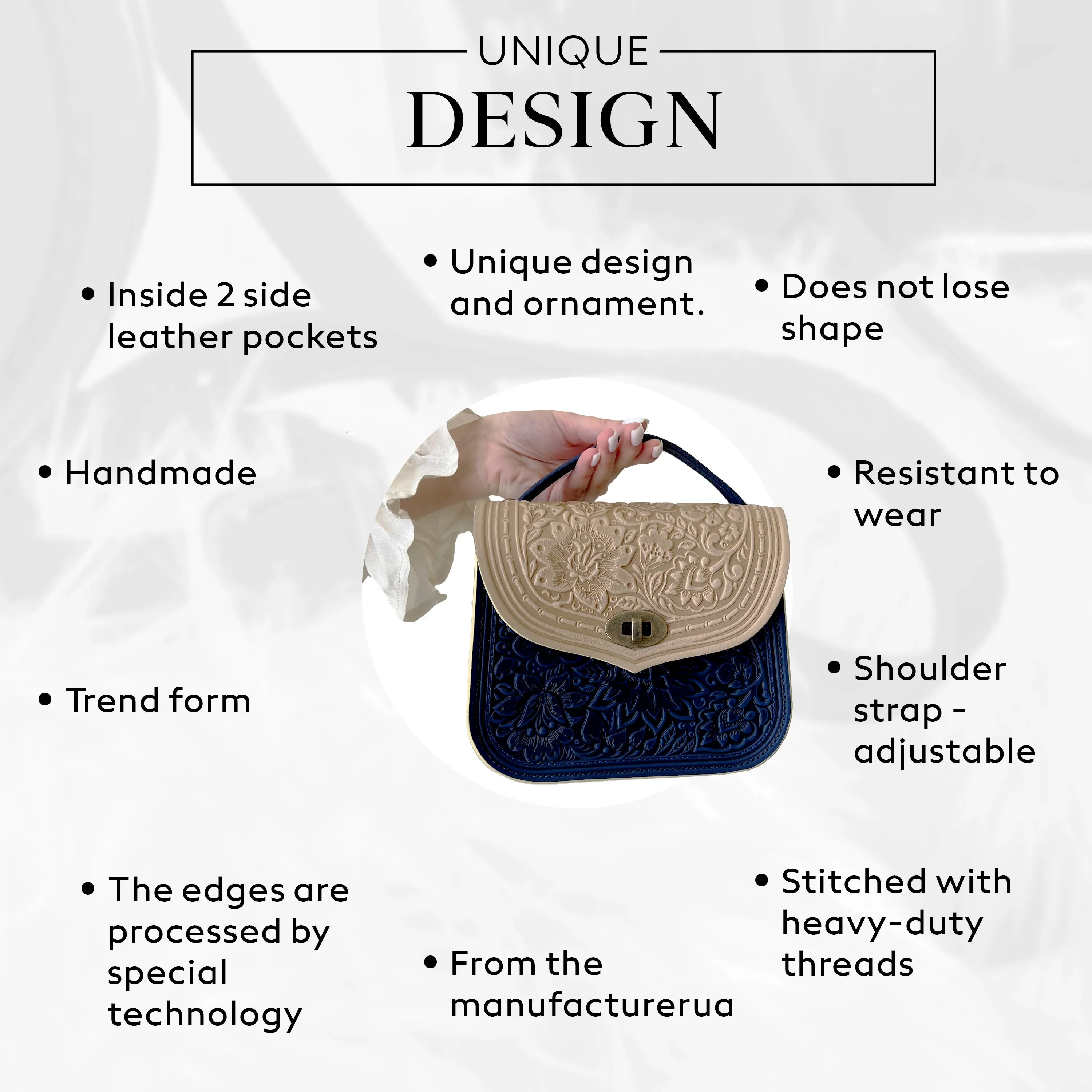 Unique Leather bag, Real Genuine Leather Purse, Leather Crossbody Bag, Gift, Shoulder Handbag