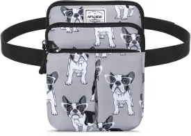 Waist Belt Bag for Women and Men Cross Body Cell Phone Purse Adjustable Shoulder Strap Travel Hip Pouch Multifunctional Fashion Fanny Packs Water Repellent, Dog