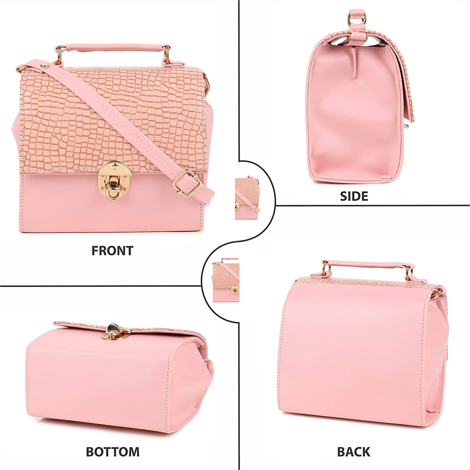 zubstore Classic Pink Colour Fashionable Sling Bags
